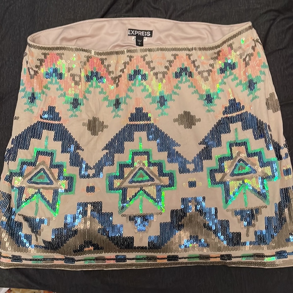 Express midi sequence skirt sz s